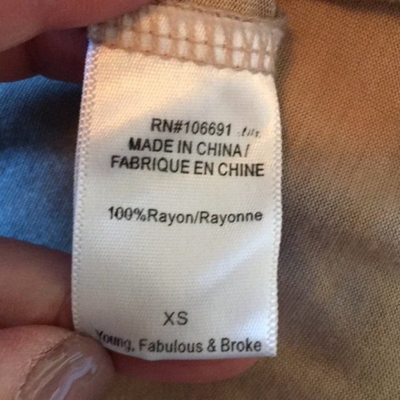 Young Fabulous & Broke Ombré Dip Dye Top XS - Picture 5 of 8